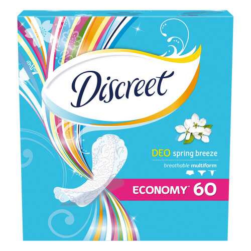 Прокладки Discreet ежедневные Deo Spring Breeze Multiform Trio 60шт в Эйвон