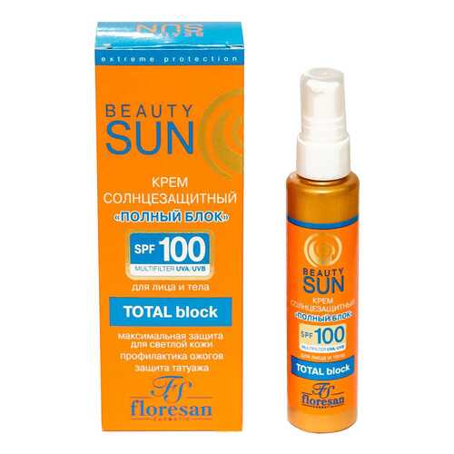 Солнцезащитный крем Floresan Beauty Sun Полный блок SPF 100 75 мл в Эйвон