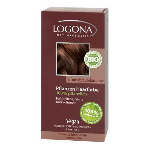 Краска для волос Logona Herbal Hair Color 060 Орех красно-коричневый в Эйвон