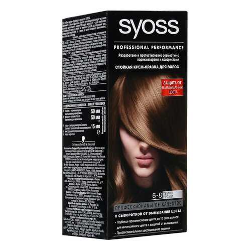 Краска для волос Syoss Color 6-8 Темно-русый в Эйвон