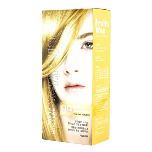 Краска для волос Welcos Fruits Wax Pearl Hair Color 99 Lemon Yellow 60 мл в Эйвон